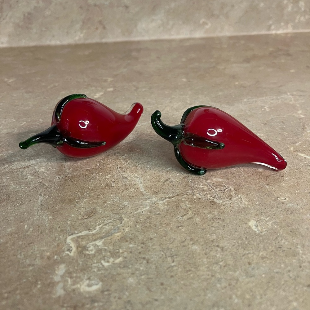 Glass Red Chili Peppers